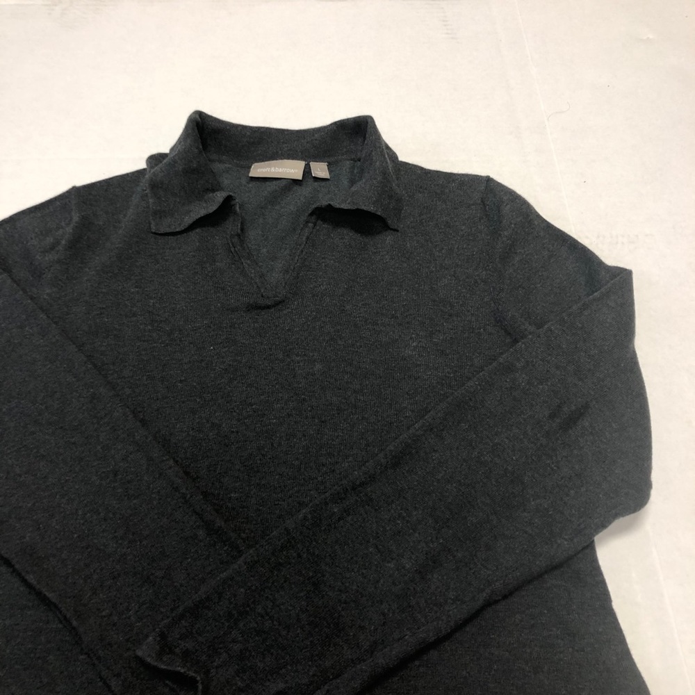 Gray Croft & Barrow Long Sleeve Heavy Top
